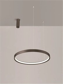 Lustra LED circulara PERRINE 60cm, maro