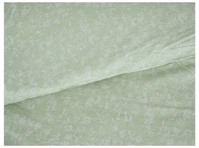 Lenjerie de pat verde din țesătură crep pentru pat de o persoană 140x200 cm Green Flowers – B.E.S.