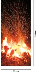 Fototapet pentru ușă - Foc (95x205cm)