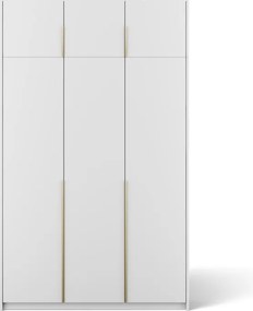 Dulap Bregma III cu uși batante și extensie superioară – 3 uși – 148x58x250 cm – Alb – Varianta 1