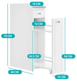 Dulap îngust pentru produse cosmetice