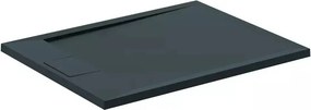 Cadita de dus dreptunghiulara Ideal Standard i.life Ultra Flat S negru intens 90x70 cm