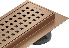 Mexen Flat 360° M08 scurgere liniară rotativă 60 cm, cupru periat - 1C25060-40