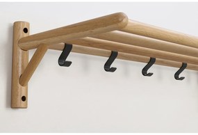 Cuier de perete în culoare naturală din lemn masiv de stejar Milford - Rowico