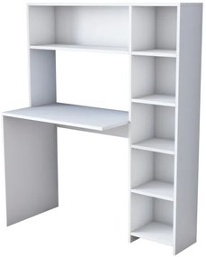 Masă de lucru cu raft RANI 113,2x141,8 cm alb