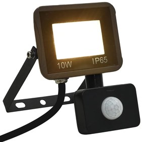 vidaXL Proiector LED cu senzor, 10 W, alb cald