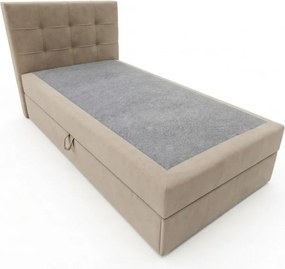 Pat tapiTat boxspring DIRELIS TRINITY 90x200 cm bej Saltea: Saltea cu arcuri Bonell