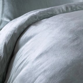 decoDoma Lenjerie de pat din micropluş, gri