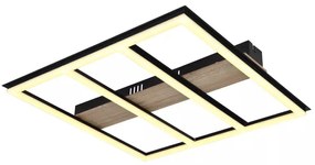 Plafoniera LED Froomy 67291-30, 30W, 2250lm, lumina calda, IP20, neagra+maro, Globo Lighting