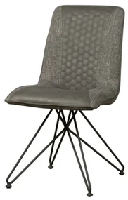 Scaun tapitat Capri Vintage gri