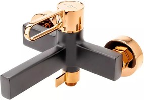 Baterie cada - dus FDesign Zaffiro monocomanda negru - rose gold