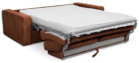 Canapea teracotă extensibilă cu tapițerie din catifea reiată 195 cm Nona – Makamii