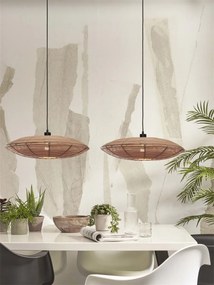 Lustra/Pendul eco din ratan Tanami disc L, nat