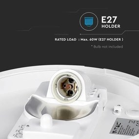 Plafonieră cu senzor pentru baie 1xE27/60W/230V IP44 ø 29,6 cm