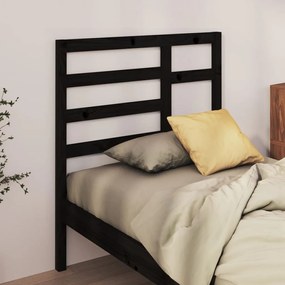 818119 vidaXL Tăblie de pat, negru, 81x4x104 cm, lemn masiv de pin