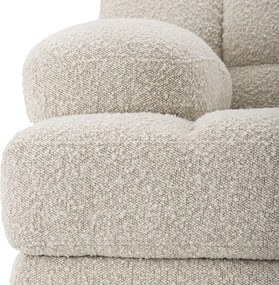 Canapea, Modul stanga design elegant LUX Dean left, boucle crem 115518 HZ