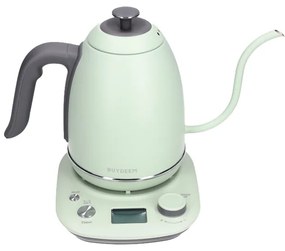 Cana electrica Gooseneck BUYDEEM K821, 1000W, 0,8 L, Mentine cald, Tehnologie cu senzor NTC, LCD, Verde deschis