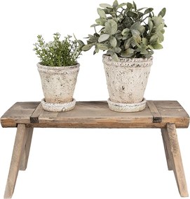 Banca de exterior, natur, din lemn masiv, 44x18x20 cm Brody