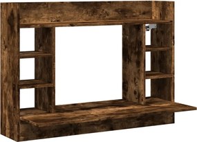 vidaXL Birou montat perete stejar fumuriu 105x48x75cm lemn prelucrat