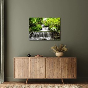 Tablou - Cascadă în pădurea tropicală (70x50 cm)