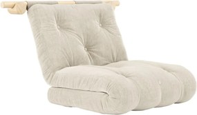 Fotoliu crem cu tapițerie din catifea reiată Hooked – Karup Design