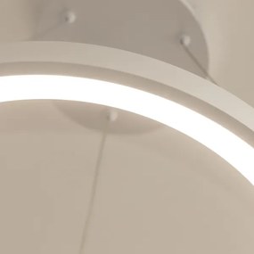 Brilagi - Lustra LED dimabilă pe cablu FALCON SLIM LED/42W/230V, Ø 50 cm, albă + telecomandă