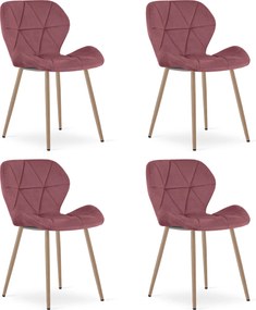 Scaun de masa MANGO VELVET, roz inchis