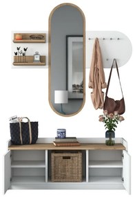 Set de hol Ema White and Walnut