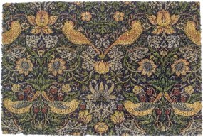 Covoraș de intrare din fibre de nucă de cocos 40x60 cm William Morris Strawberry Thief – Artsy Doormats