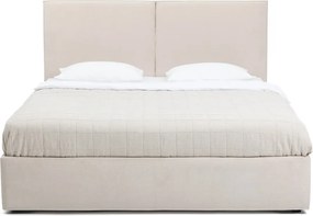 Pat dublu tapițat bej cu spațiu de depozitare cu saltea/ somieră 180x200 cm Thessa Bold - Bonami Selection