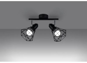 Spot ARTEMIS 2xE14/40W/230V negru Sollux SL.1106