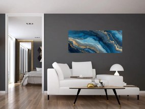 Tablou - Abstracție marmură albastră (120x50 cm)