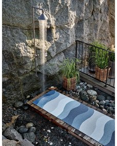 Covor tip traversă pentru interior și exterior albastru 70x200 cm Urvi Water – Pappelina