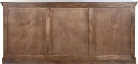 Bufet din lemn de mango în stil French Country, maro și alb, cu 2 uși cu panouri, 3 sertare și cornișă profilată, 83 x 180 x 46 cm, „Allegra”