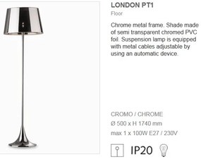 Lampadar modern LONDON CROMO PT1 032382