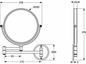 Oglinda pentru barbierit crom Ideal Standard IOM