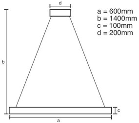 Lustră LED dimabilă pe cablu LED/40W/230V 3000-6500K crom + telecomandă