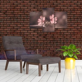Tablou cu floare roz (90x60 cm)