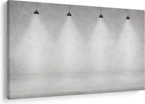 Tablou - Perete de beton cu lumini (90x60 cm)