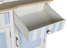 Vitrina, bleu, din lemn de paulownia, Charme