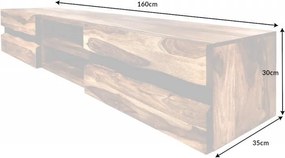 Comoda TV suspendata din lemn design industrial Amazonas 160cm Sheesham