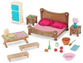 Set de jucării Li'l Woodzeez mobilier de dormitor și sufragerie