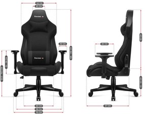 Fotoliu gaming Fusion 7.6 (negru). 1087491