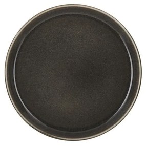 Farfurie neagră pentru desert din gresie ø 21 cm Gastro Grey/Grey – Bitz