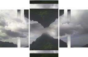 Tablou - Munții din Islanda, colaj geometric (90x60 cm)