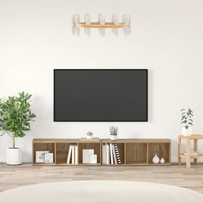 vidaXL Set comodă TV 2 pcs Stejar Artizanal 37 x 35 x 107 cm