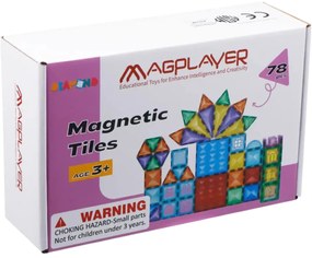 SET DE CONSTRUCTIE MAGNETIC 3D - 78 PIESE - MAGPLAYER (MPL3-78)