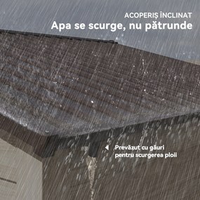 Outsunny Dulap Grădină Metal Glisant Maro | Aosom Romania