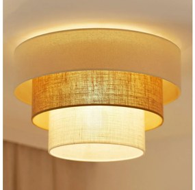 Brilagi Plafonier DENVER LUNETA 1xE27/15W/230V pr.45 bej/ maro/ crem