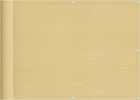 vidaXL Paravan de balcon, nisipiu, 75x700 cm, 100% poliester oxford